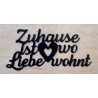 Vinylmotiv Zuhause... schwarz