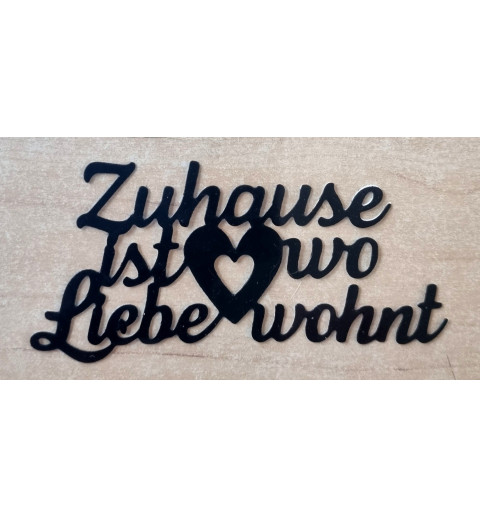 Vinylmotiv Zuhause... schwarz