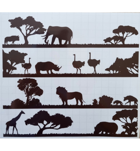 Vinylmotiv Safari dunkelbraun