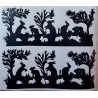 Vinylmotiv Kaninchen/Bäume schwarz