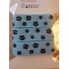 Pfoten Ripsband hellblau