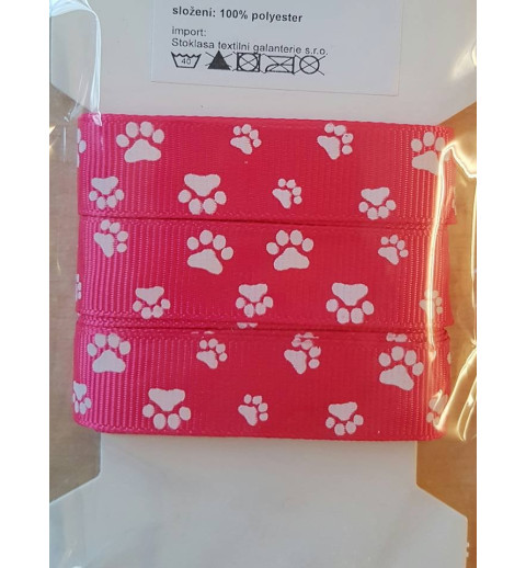 Pfoten Ripsband pink