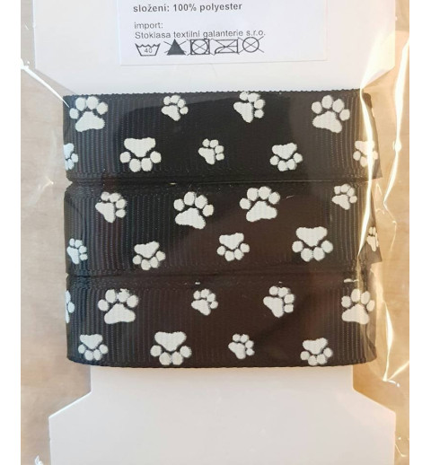 Pfoten Ripsband schwarz