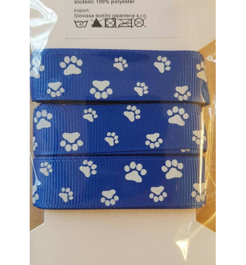 Pfoten Ripsband blau