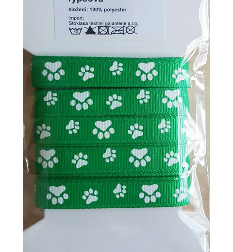 Pfoten Ripsband grün