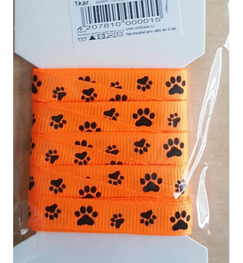 Pfoten Ripsband orange