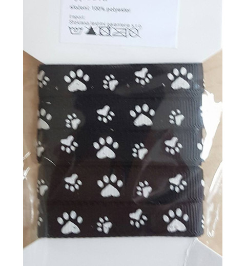 Pfoten Ripsband schwarz