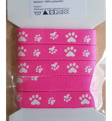 Pfoten Ripsband pink