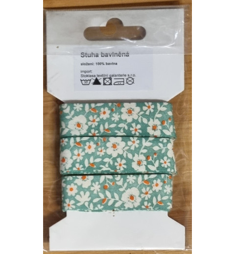 Dekoband Blumen grün