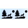 Vinylmotiv Wolf/Mond