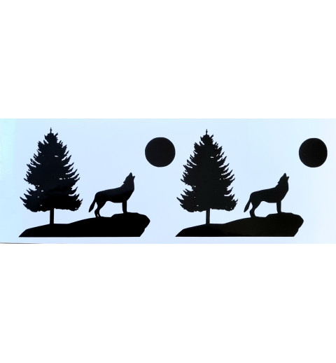 Vinylmotiv Wolf/Mond