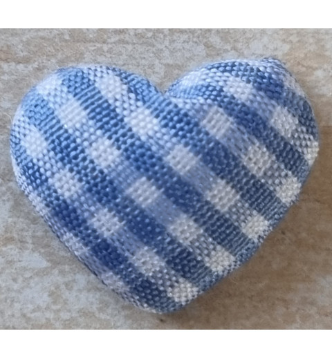 Stoff Herz blau