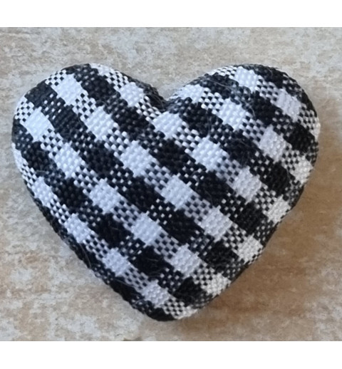 Stoff Herz schwarz