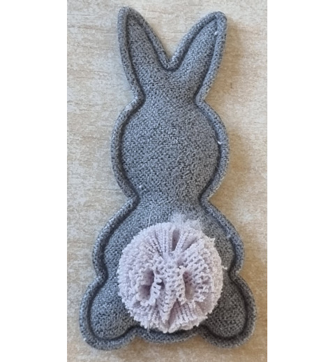 Stoff Hase grau