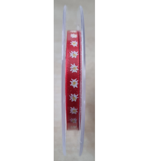 Dekoband Edelweiss rot