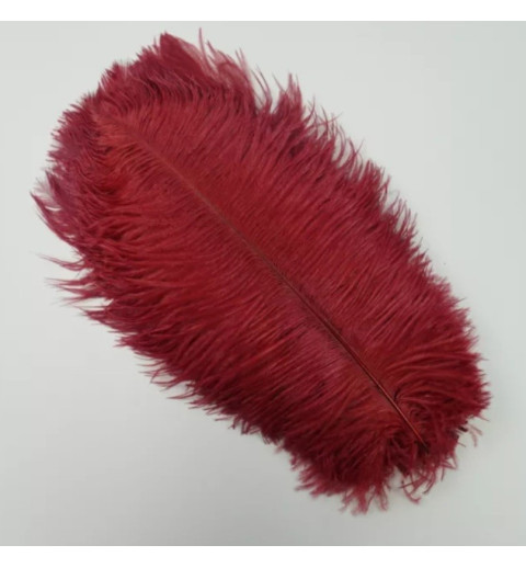 Straussenfeder weinrot 18 cm