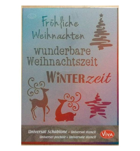 Schablone A4 Fröhliche Weihnachten
