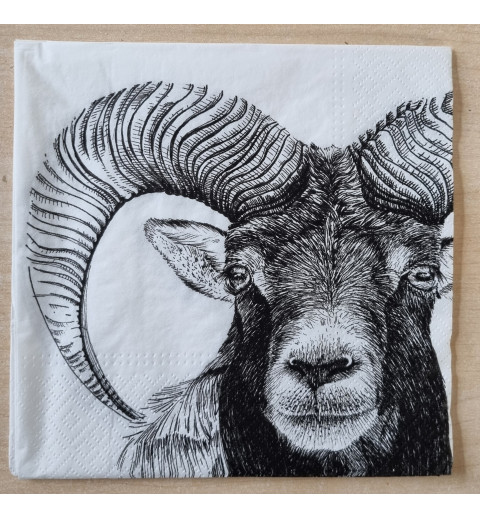 Serviette Ziegenbock