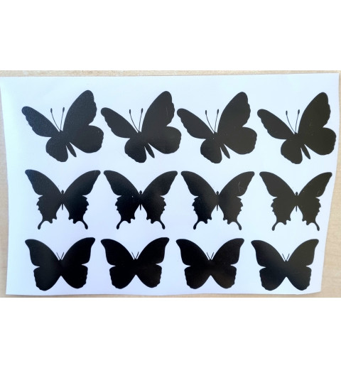Vinylmotiv Schmetterlinge schwarz