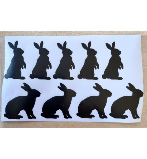 Vinylmotiv Kaninchen schwarz