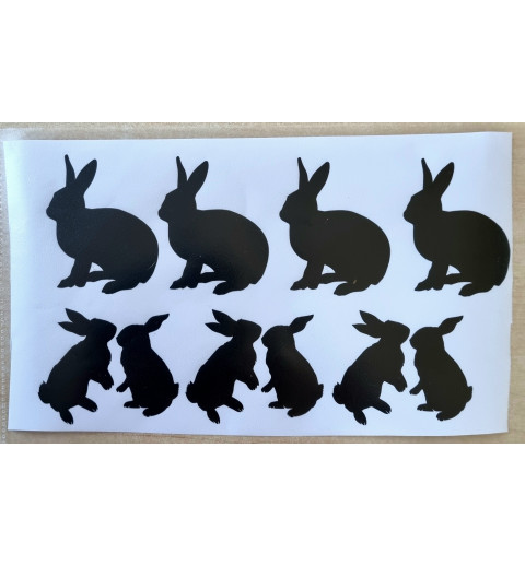 Vinylmotiv Kaninchen schwarz