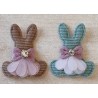 Stoff Hase mint