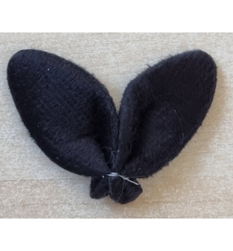 Stoff Hasenohren schwarz