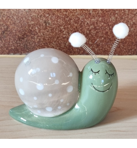 Schnecke Keramik taupe