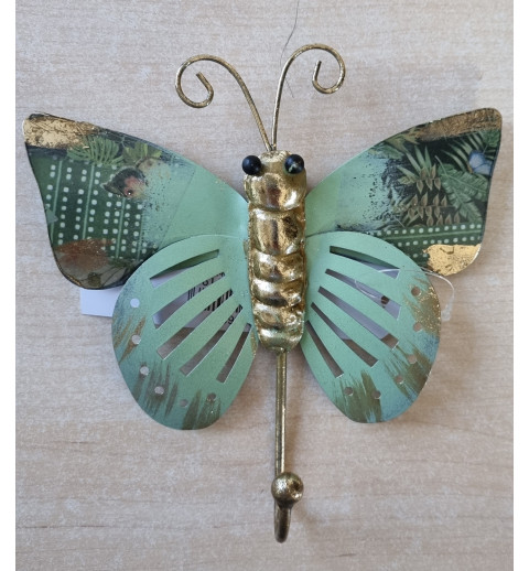 Schmetterling Metall Wandhaken mint