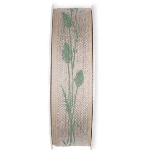 Dekoband Gräser natur/mint