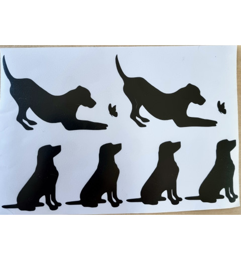 Vinylmotiv Hund schwarz