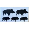 Vinylmotiv Wildschwein schwarz