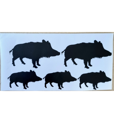 Vinylmotiv Wildschwein schwarz