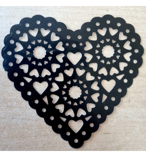 Vinylmotiv Herz-Ornament schwarz