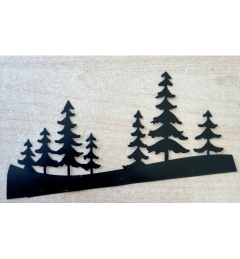 Vinylmotiv Tannenwald schwarz