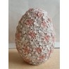 Ei mit Blumen rosa Polyresin