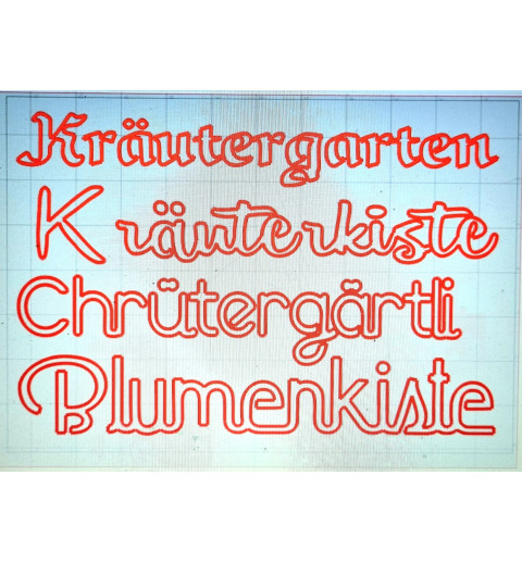 Schablone Kräutergarten