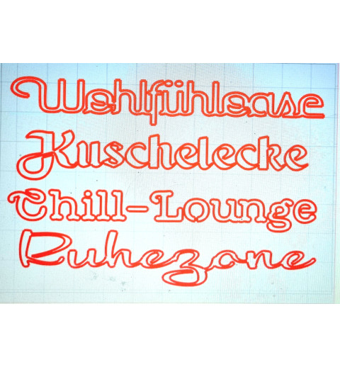 Schablone Wohlfühloase