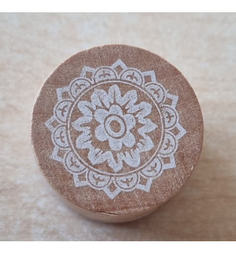 Holz Stempel rund  filigrane Muster