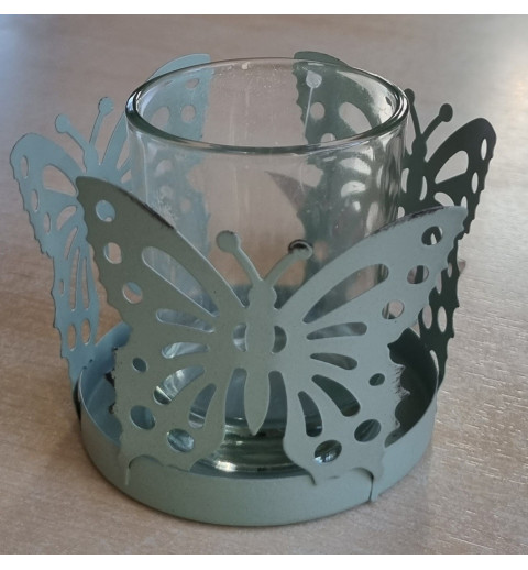 Windlicht Schmetterling mint