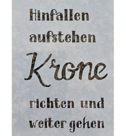 Schablone Hinfallen....