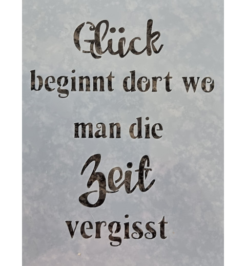Schablone Glück beginnt....