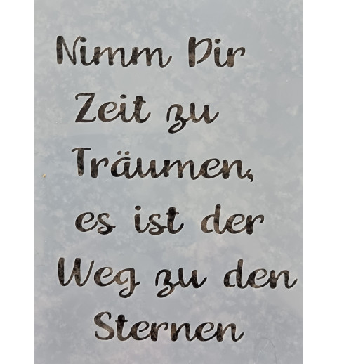 Schablone Nimm Dir Zeit....