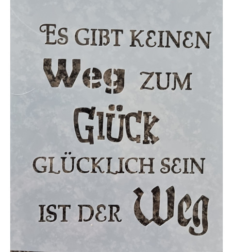 Schablone Es gibt keinen Weg....