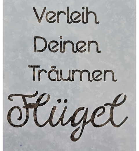 Schablone Träumen/Flügel