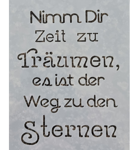 Schablone Nimm Dir Zeit....