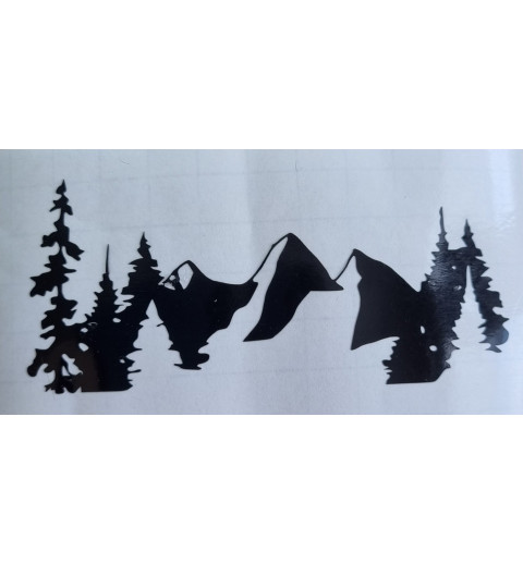 Vinylmotiv Berge/Tannen