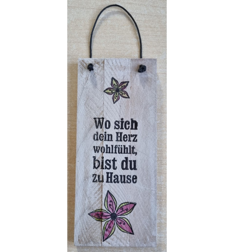 Mini Schild Wo sich Dein Herz.....
