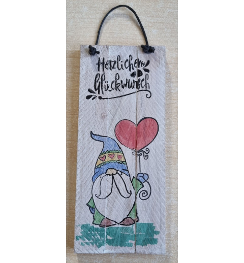 Mini Schild Herzlichen Glückwunsch