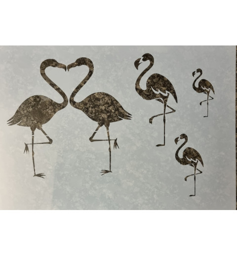 Schablone Flamingos